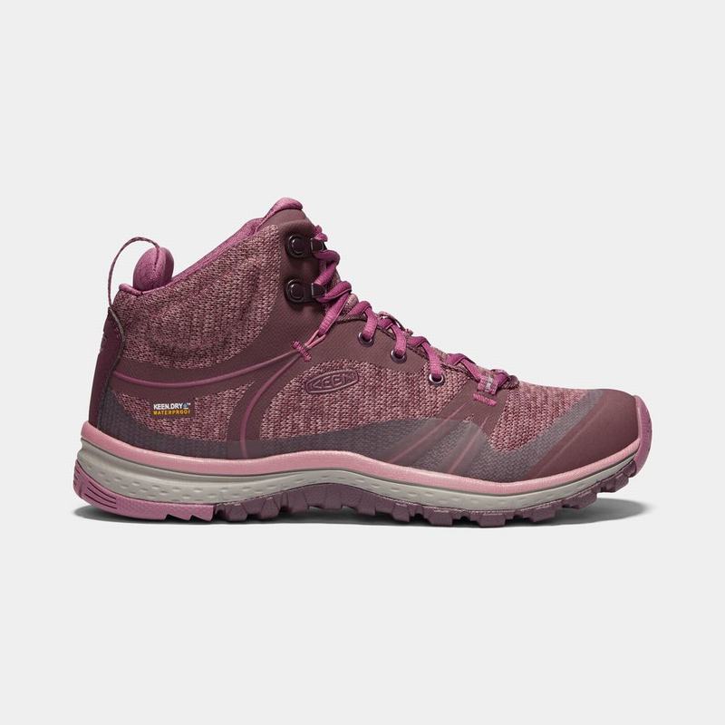 Keen Terradora Waterproof Mid Womens Hiking Boots Purple Outlet (9748-TVUIW)